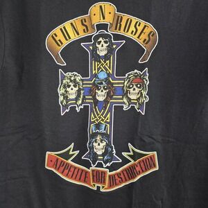 Guns‎ N Roses 2005 Appetite For Destruction T Shirt Size Small Tour Band Tee